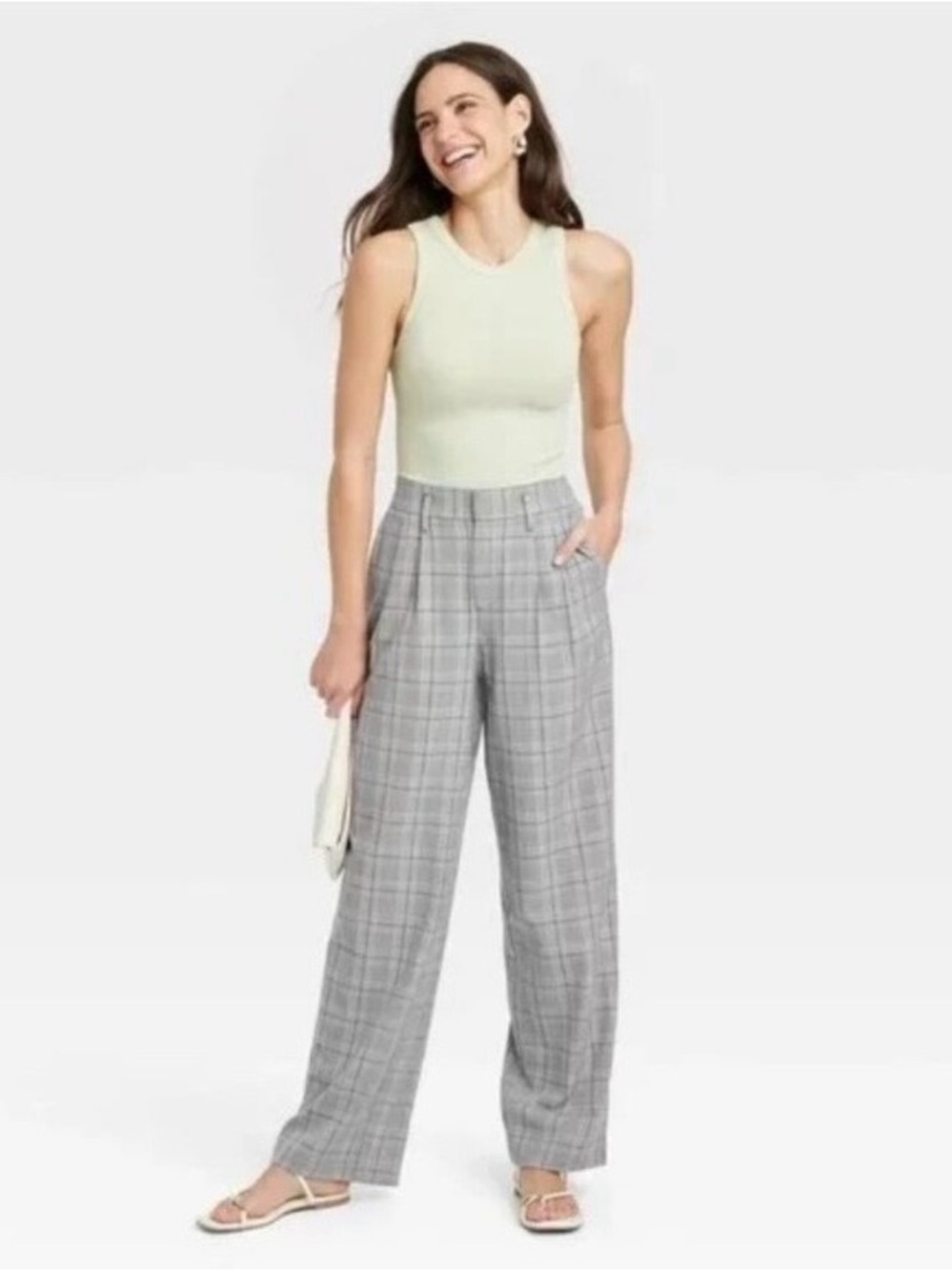 A New Day Black and White Plaid Women’s Pants